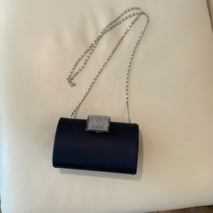 Clutch purse with crystal embellishments